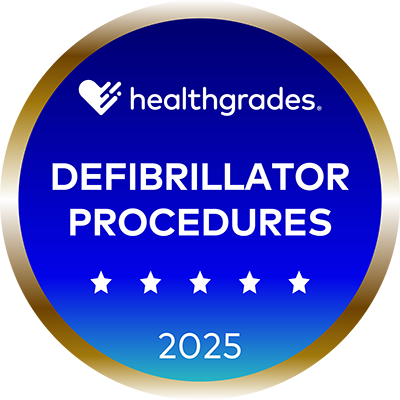 Healthgrades Defibrillator Procedures Five Star Award 2025