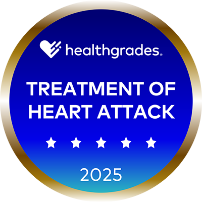 2025 Healthgrades Treatment of Heart Attack Five Star Award